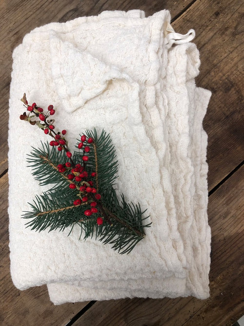 Creamy linen bath towel waffle, large towel, gift for men, bath towel for men, massage towel,woven towel, 100% linen towel