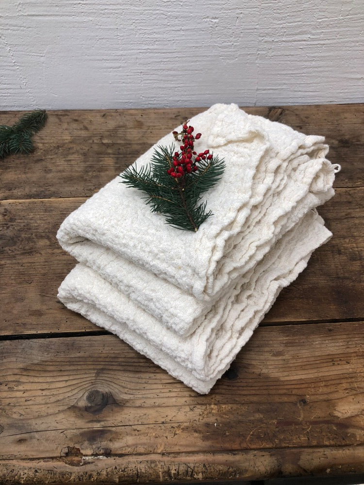 Creamy linen bath towel waffle, large towel, gift for men, bath towel for men, massage towel,woven towel, 100% linen towel